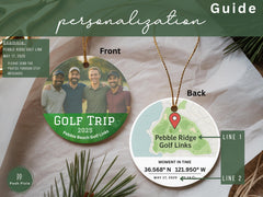 Custom Golf Trip Ornament, Gifts for Golf Trip Keepsake for Golf Friends Christmas Ornament Golf Trip Gift