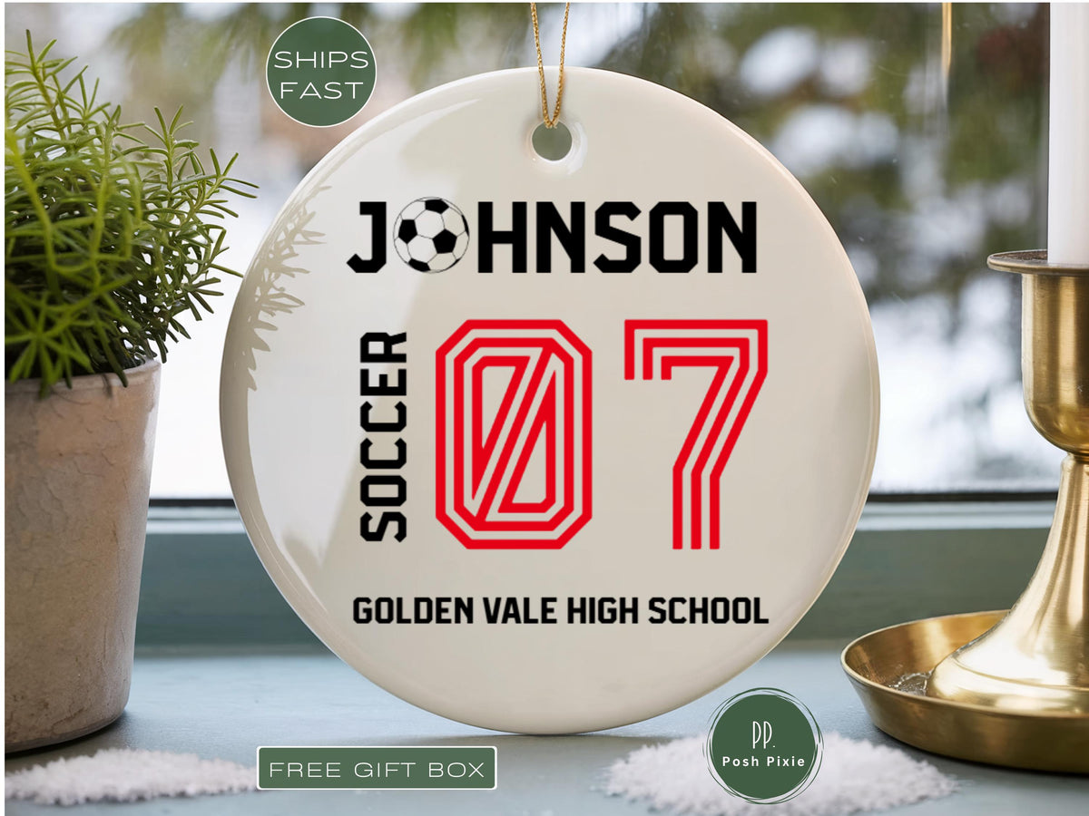 Soccer Ornament, Custom Soccer Christmas Ornament Gifts for Soccer Player Ornament Soccer Team Keepsake Gifts for Soccer Team Ornaments