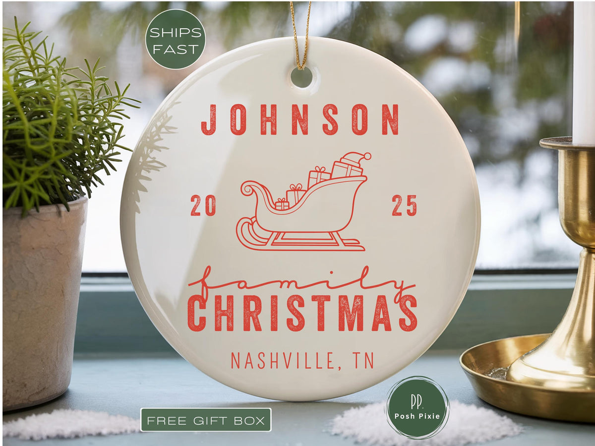 Custom Family Ornament, Personalized Family Christmas Ornament Gifts for Family Christmas Ornament Family Keepsake Ornament Family Christmas