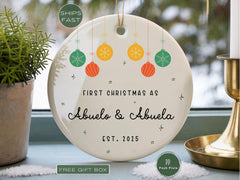 Abuelito y Abuelita Ornament, Custom Abuelito y Abuelita Announcement Gifts for New Abuelito y Abuelita Christmas Ornament Abuelita Keepsake