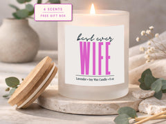 Best Ever Wife Soy Wax Candle: Anniversary Birthday Gift (8 oz)