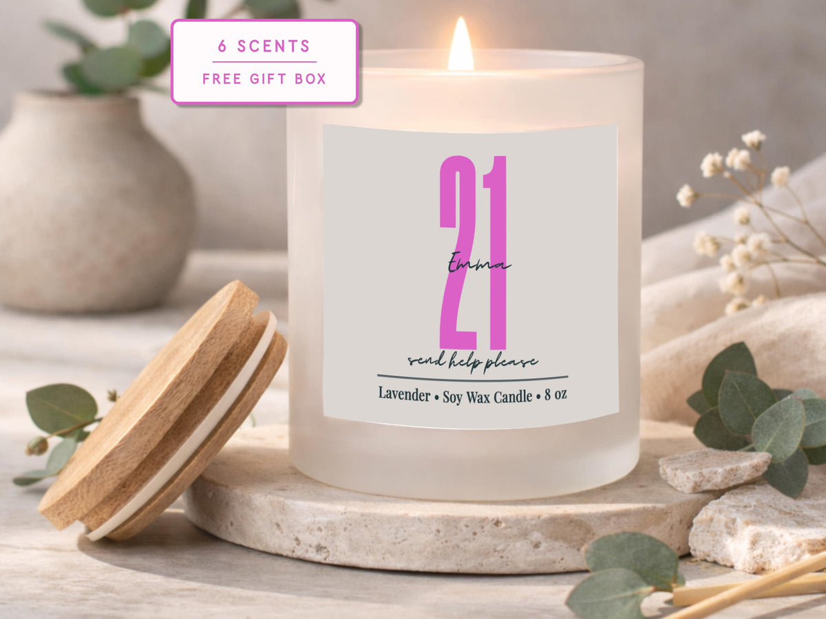 Personalized 21st Birthday Candle for Best Friend | Custom 21st Birthday Gift for Her | Photo Birthday Candle | Bestie Birthday Gift