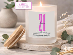 Personalized 21st Birthday Candle for Best Friend | Custom 21st Birthday Gift for Her | Photo Birthday Candle | Bestie Birthday Gift