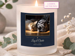 Dog Loss Gift | Personalized Dog Memorial Candle | Custom Pet Memorial Candle with Photo | Pet Loss Sympathy Gift | Rainbow Bridge Keepsake