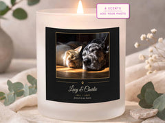 Custom Pet Memorial Candle | Personalized Dog & Cat Memorial Candle | Pet Loss Sympathy Gift | Rainbow Bridge Candle | Custom Photo Keepsake