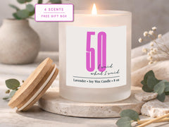 Funny 50th Birthday Candle Gift for Her | Fifty & Fabulous Candle | Personalized 50th Birthday Gift | Milestone Birthday Candle