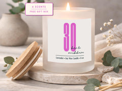 30th Birthday Soy Candle | Funny Born to Misbehave Gift | 8 oz